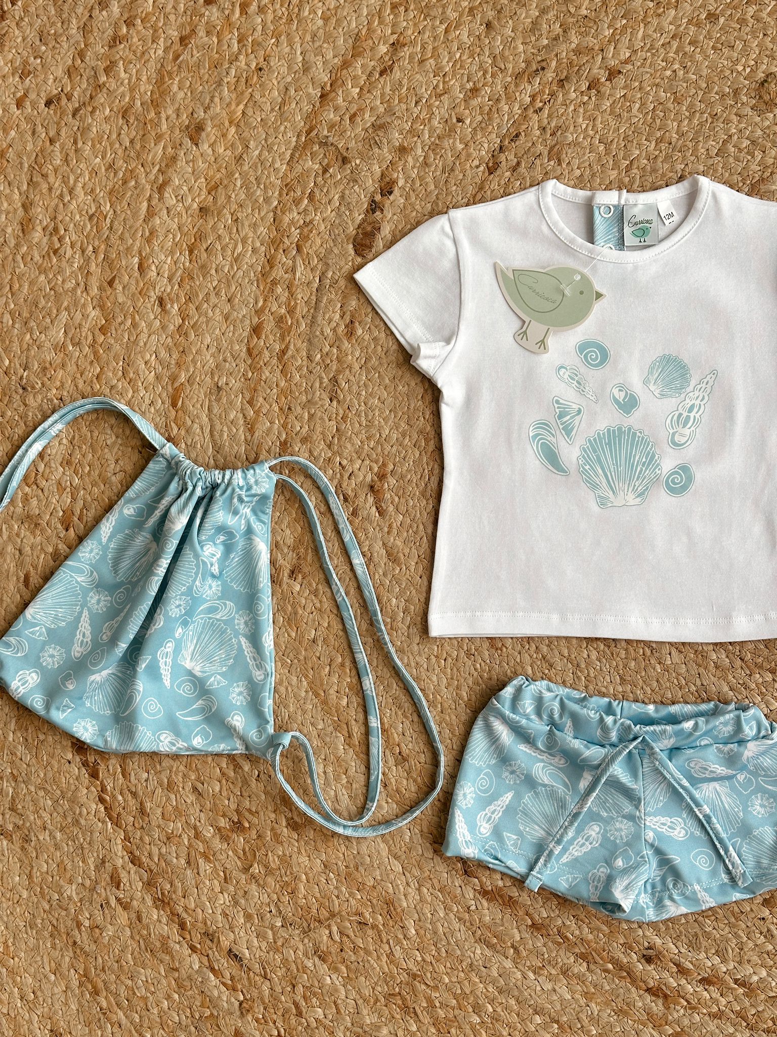 Conjunto baño concha niño
